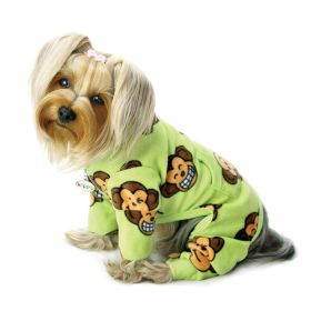 Silly Monkey Fleece Turtleneck Pajamas (Color: Burgundy, size: XL)