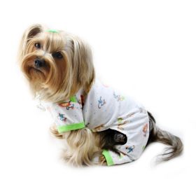 Knit Cotton Pajamas with Party Animals (Color: Blue, size: XL)