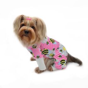 Ultra Soft Plush Minky Bumblebee & Flower Pajamas (Color: Light Blue, size: XL)
