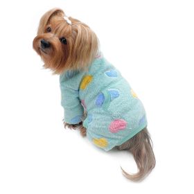 Ultra Plush Colorful Hearts Turtleneck Pajamas (Color: Pink, size: XL)