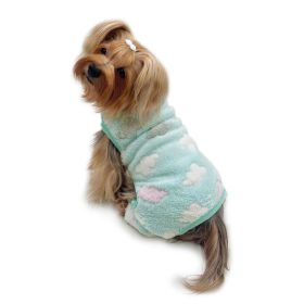 Ultra Plush Fluffy Clouds Front Sleeveless Pajamas (Color: Yellow, size: XL)