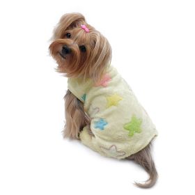 Ultra Plush Colorful Stars Front Sleeveless Pajamas (Color: Pink, size: XL)