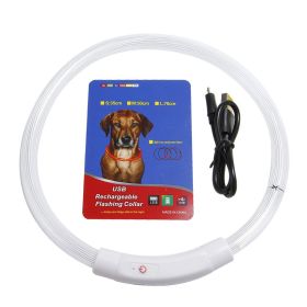 USB Rechargeable LED Dog Collar Multi-Color Lighting Dog Safety Collar Cuttable Length Glow Dog Collar For Small Medium Large Dog Night Walking (Option: DogCollar 50CM)