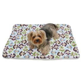Ultra Soft Minky/Plush Monkey Blanket (Color: White, size: One Size)