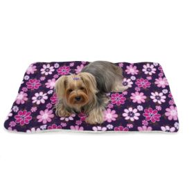 Midnight Garden Fleece/Plush Blanket (Color: Blue, size: One Size)