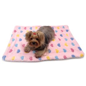 Ultra Plush Colorful Hearts Blanket (Color: Purple, size: 50" x 30")