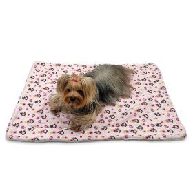 Girly Monkey Flannel/Plush Blanket (Color: White, size: 50" x 30")