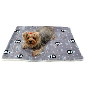 Ultra Thick Plush Penguins Blanket (Color: Pink/Lime, size: 50" x 30")